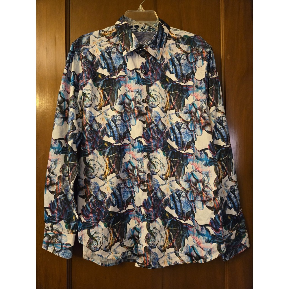 Robert Graham CATALPA Multicolored Embroidered Men's Size Large Classic Fit EUC